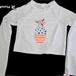 Cat & Jack junior XL 14-16 crop swim top. NWT